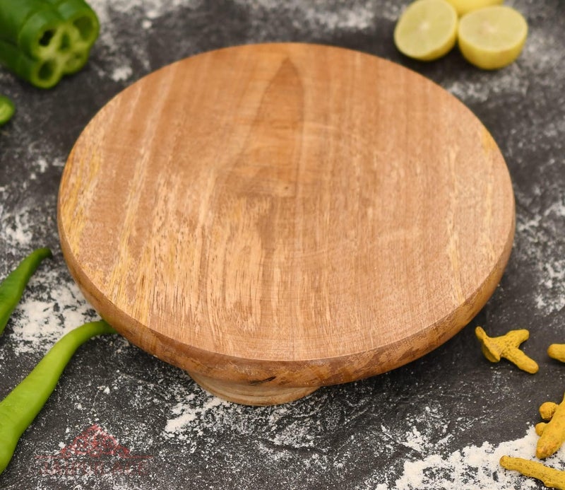 SHOPSIDEX Single Solid Wood Chakla for Home & Kitchen - Wooden Roti Maker Combo Pack (Solid Wood Chakla) - Image 4