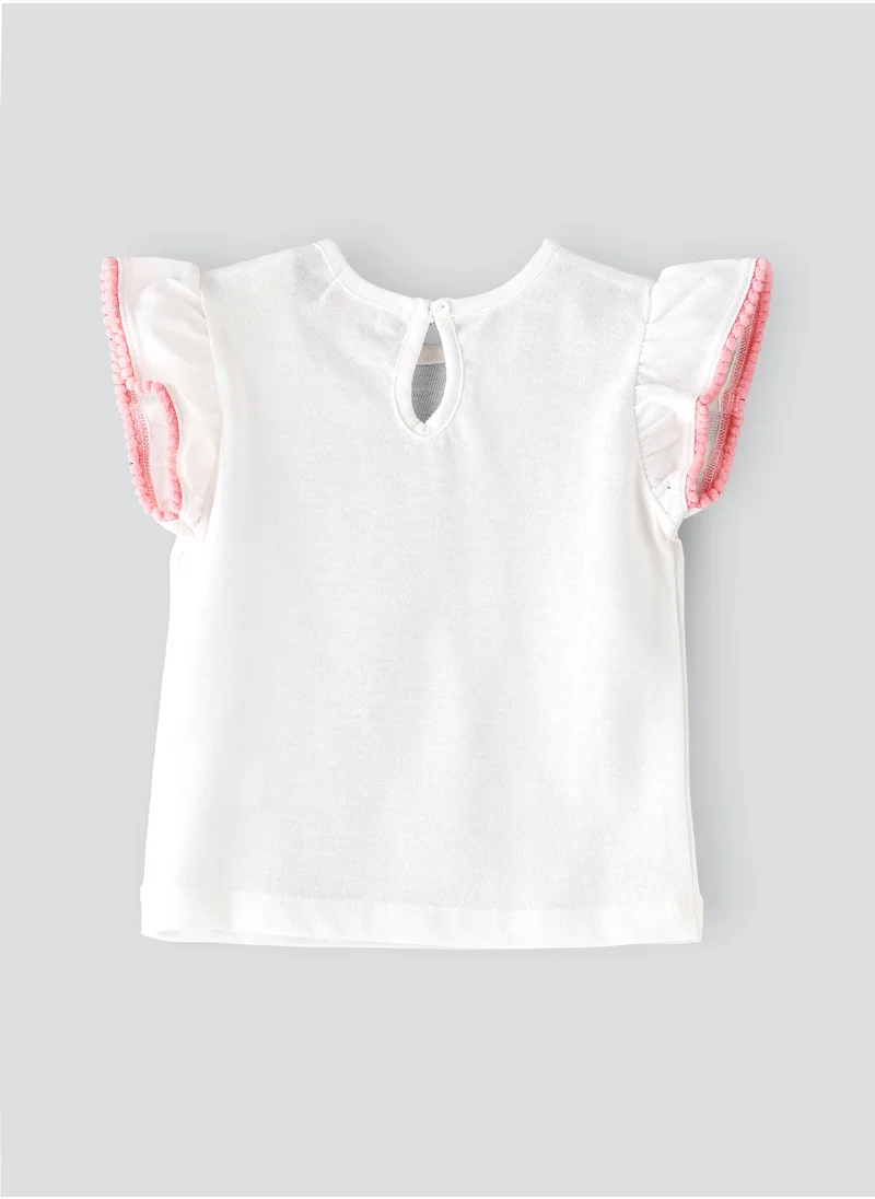 جيلين Sunshine Squad: Girls' Comfy Cotton Tees Playful Prints & Summer Fun
