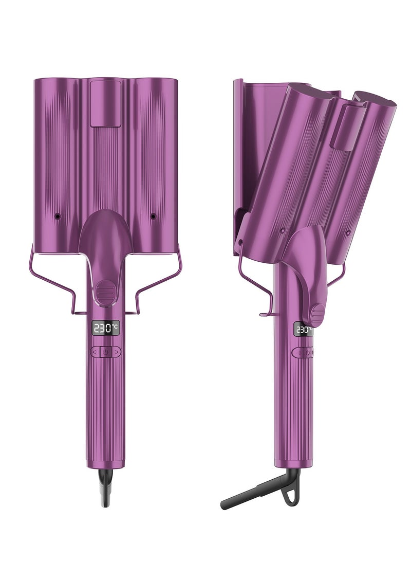 general Curling iron hair straightener curling wand LCD display wave curls 30mm UK plug - Image 2