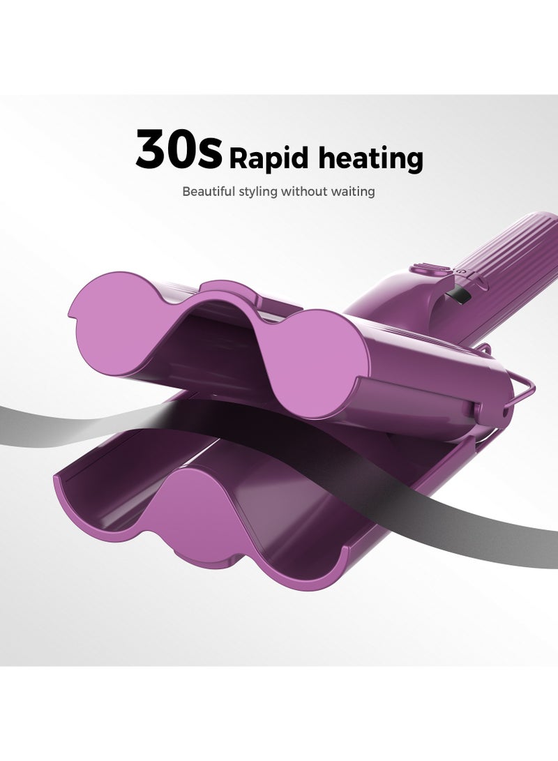 general Curling iron hair straightener curling wand LCD display wave curls 30mm UK plug - Image 5