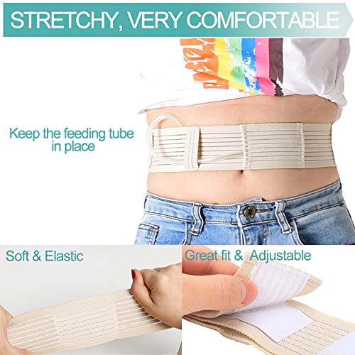EaseToU Soft Breathable Peritoneal Dialysis Belt Adjustable PD Catheter Holder Accessories Discreet for Safety Secure Transfer Set Peg Feeding Tube Supplies Men Women Beige Large - Image 2
