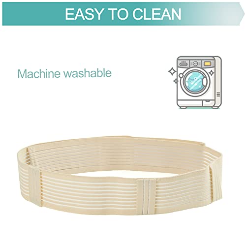 EaseToU Soft Breathable Peritoneal Dialysis Belt Adjustable PD Catheter Holder Accessories Discreet for Safety Secure Transfer Set Peg Feeding Tube Supplies Men Women Beige Large - Image 5