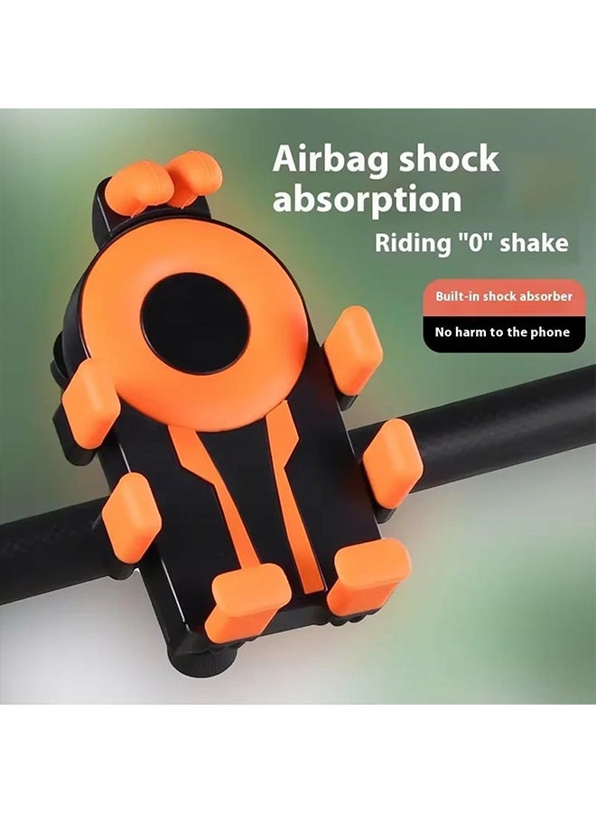 JIAROU Bicycle/motorcycle phone holder with super strong grip, equipped with shock absorber and safety lock, adjustable size, suitable for all smartphones. - Image 3