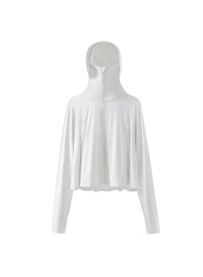 سمر ملابس حماية من شمس الصيف للنساء، سترة قصيرة قابلة للتنفس وعازلة للحرارة مع قلنسوة للحماية من الشمس UPF50، حماية من الأشعة فوق البنفسجية، حماية من الشمس في الهواء الطلق للبشرة - Image 1