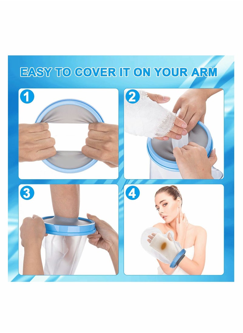 KASTWAVE - Hand Cast Cover for Shower Bath, Waterproof Cast Cover Adult Watertight Reusable Wound Bandage Protector for Hand, Surgery, Burns, Better Grab, Perfect Seal, More Convenient - Image 1