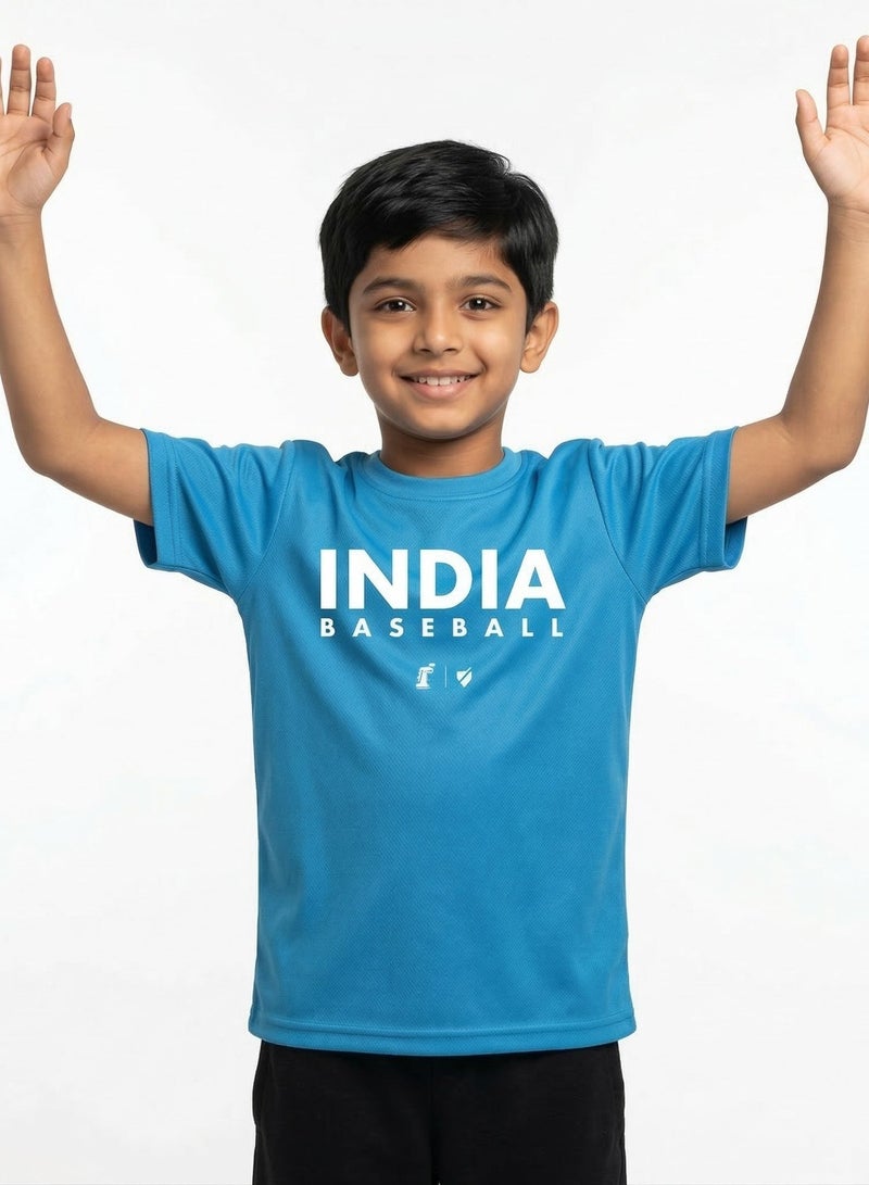 Baseball United India Baseball National Team Kids' Lifestyle T-shirt - Image 3