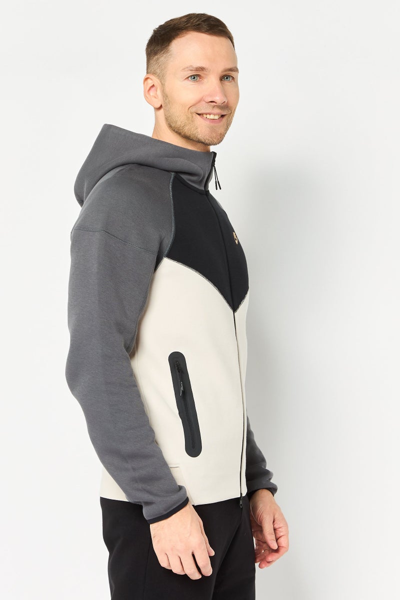 Nike هودي رياضي للرجال بأكمام طويلة وقصة مريحة، سحاب كامل، متعدد الألوان - Image 3