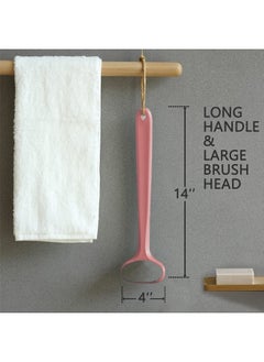 Upgraded Bath Body Brush with Comfy Bristles Long Handle Gentle Exfoliation Improve Skin's Health and Beauty Bath Shower Wet or Dry Brushing Body Brush (14 inch, Light Coral) - pzsku/Z98081BE4C51FB3716E11Z/45/_/1687591254/1d29c3e0-dbc6-41c2-bbef-bc52341d419e