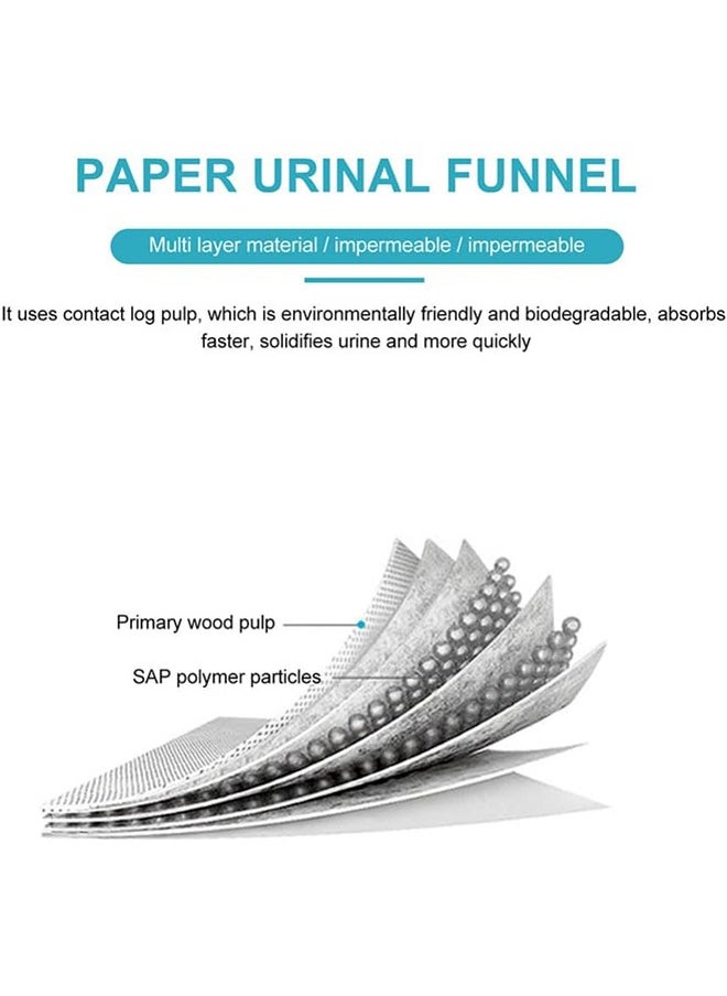 HY Disposable Female Urination Device Portable Girls Urinal Funnel Outside Pee Cup Waterproof Paper Standing Pee Disposable Cups for Camping, Hiking, Pregnant (White 12pcs)  - Image 3