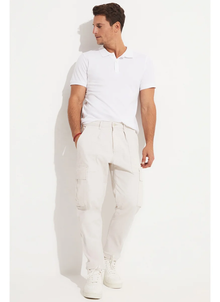 JUNE Men's Regular Fit 100% Cotton Polo Neck T-Shirt