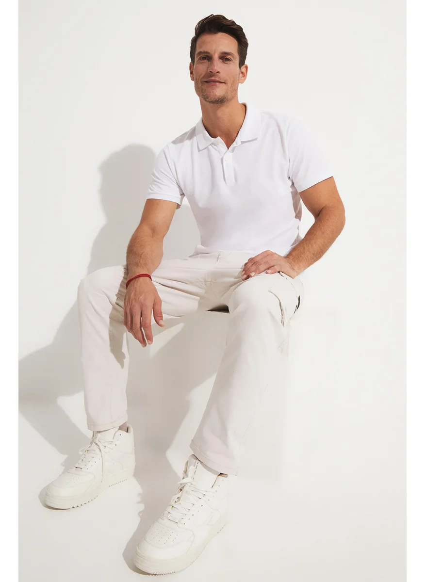 JUNE Men's Regular Fit 100% Cotton Polo Neck T-Shirt