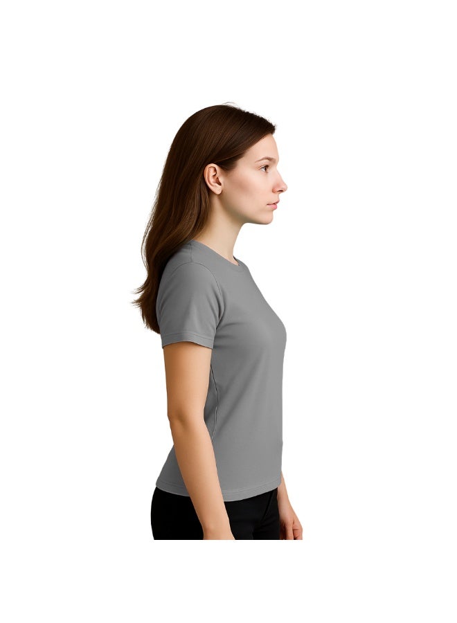 برينت شوب فور مي تي شيرت نسائي ممشط برقبة مستديرة للبالغين، 190 جرام لكل متر مربع، قطن خالص، ألوان أساسية - Image 4