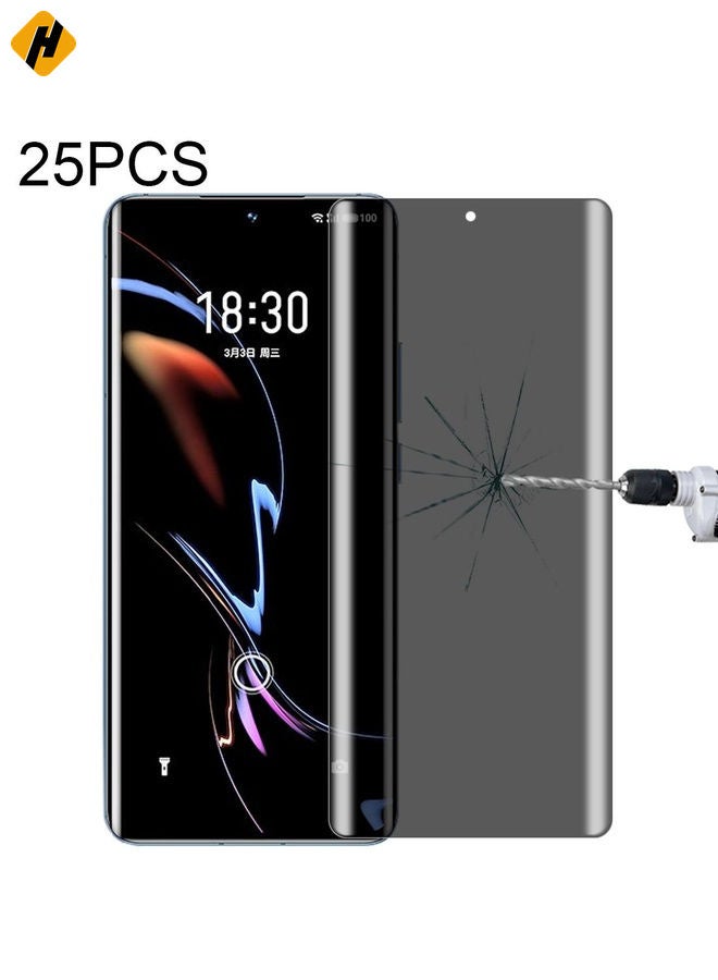 HuHa Screen Protector For Meizu 18 Pro / 18s Pro 25 PCS 0.3mm 9H Surface Hardness 3D Curved Surface Privacy Glass Film - Image 1