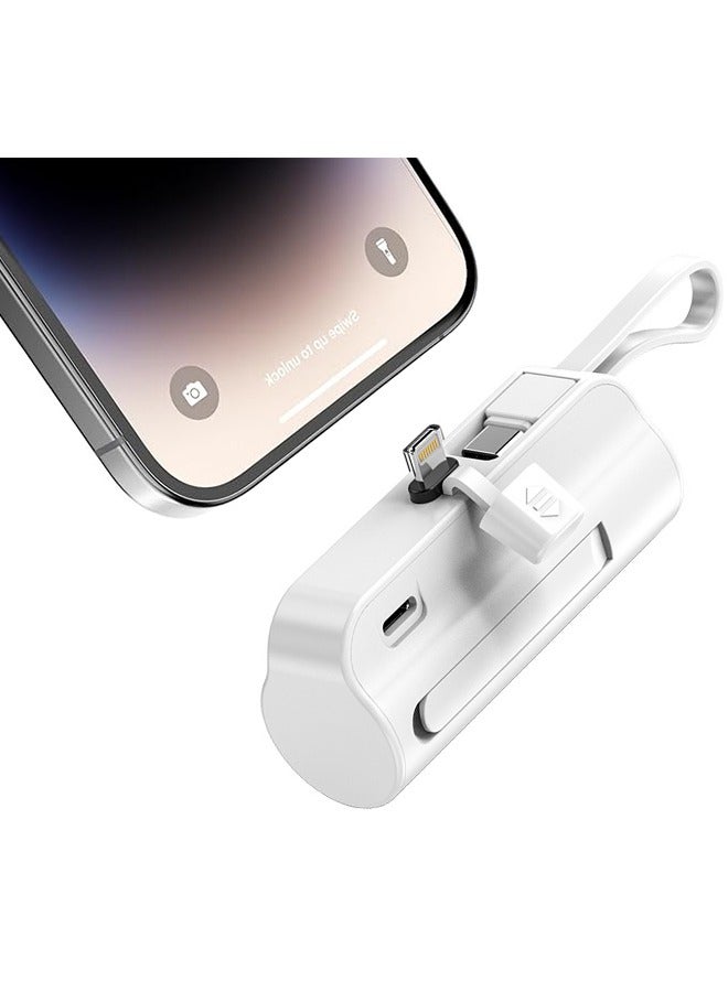Arabest 5000mah Micro Power Supply,Fast Charging,Portable Battery Pack,Apple Android Compatible(White)  - Image 1