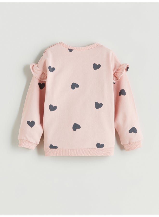 LC WAIKIKI Crew Neck Printed Baby Girls Sweatshirt and Tights 2 Pack - Image 4