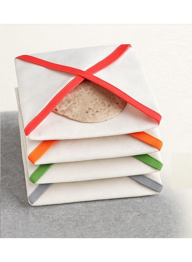 Blendmix غطاء خبز روتي من بليندمكس (عبوة من 4) - 100% قطن، قابل لإعادة الاستخدام، صحي، غلاف تيفين وغطاء تورتيلا للروتي الساخن والطازج - Image 1