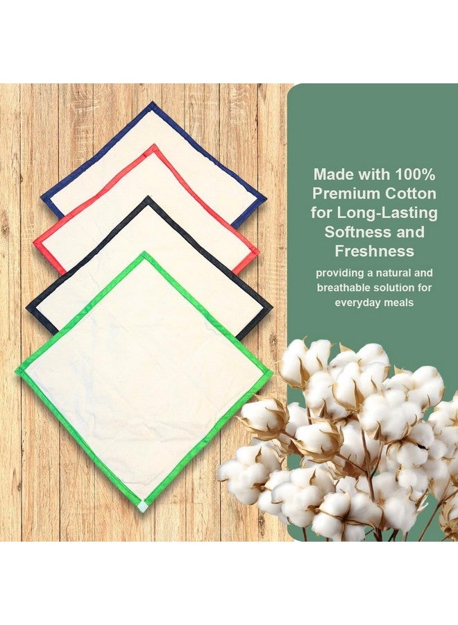 Blendmix غطاء خبز روتي من بليندمكس (عبوة من 4) - 100% قطن، قابل لإعادة الاستخدام، صحي، غلاف تيفين وغطاء تورتيلا للروتي الساخن والطازج - Image 5
