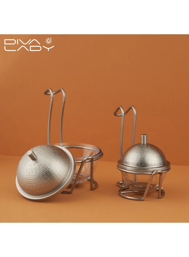 DIVA LADY 🍬 DIVA LADY Luxury Serving Bowl – Elegant Silver Design for Dates, Nuts, and Sweets ✨ - Image 1