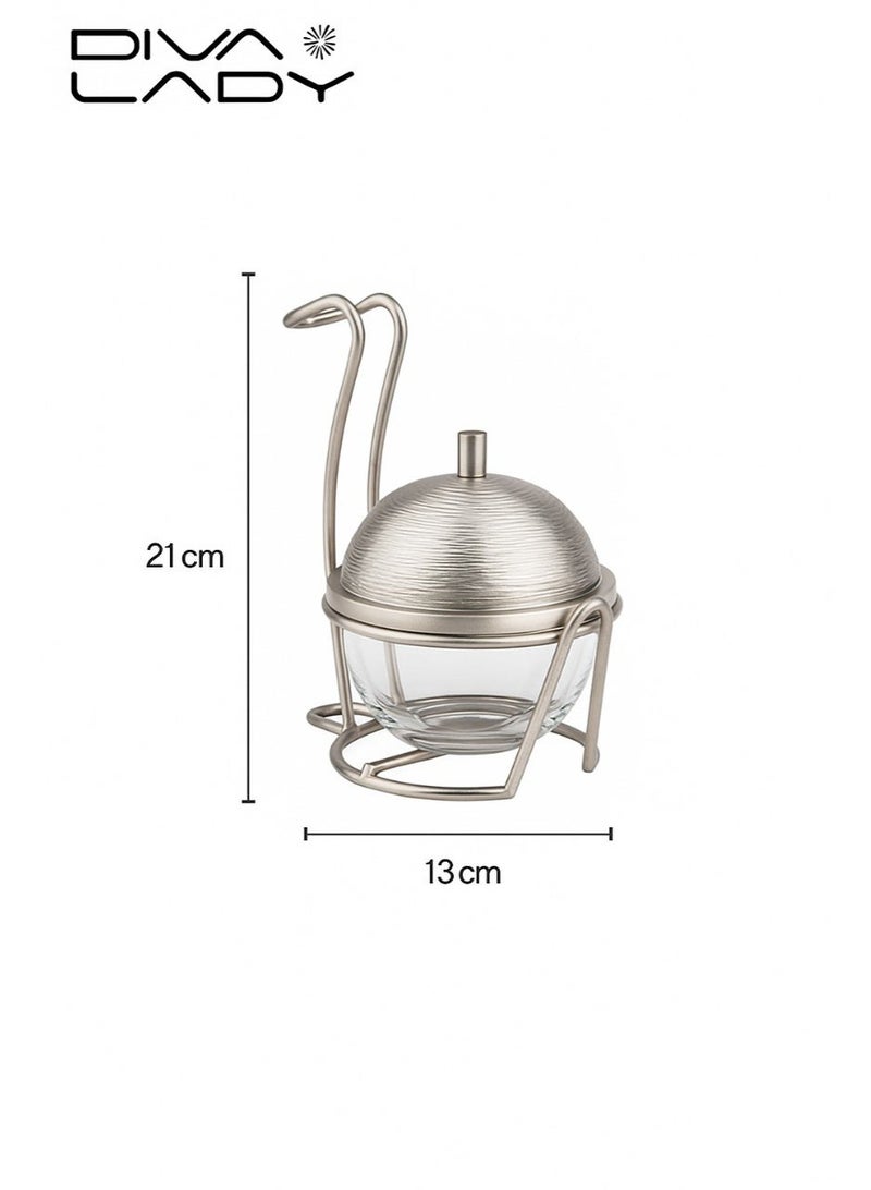 DIVA LADY 🍬 DIVA LADY Luxury Serving Bowl – Elegant Silver Design for Dates, Nuts, and Sweets ✨ - Image 3