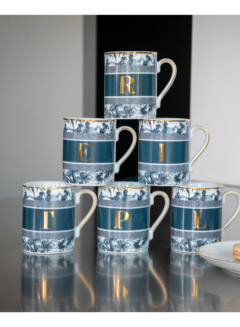 Baci milano Porcelain Coffee Mug - Letter R (10.5 cm), Alphabet Mug with Gold Trim, Customized Mug for Coffee or Tea, Versailles-Inspired Design, Gifts for Women (Incl Gift Box)  - Image 5
