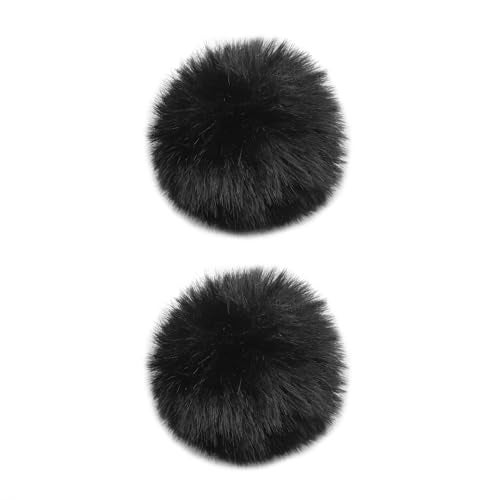 LEFXMOPHY 2-Pack Black Windscreen for Hollyland Lark M2 Wind Screen Furry Deadcat Cover - Image 1