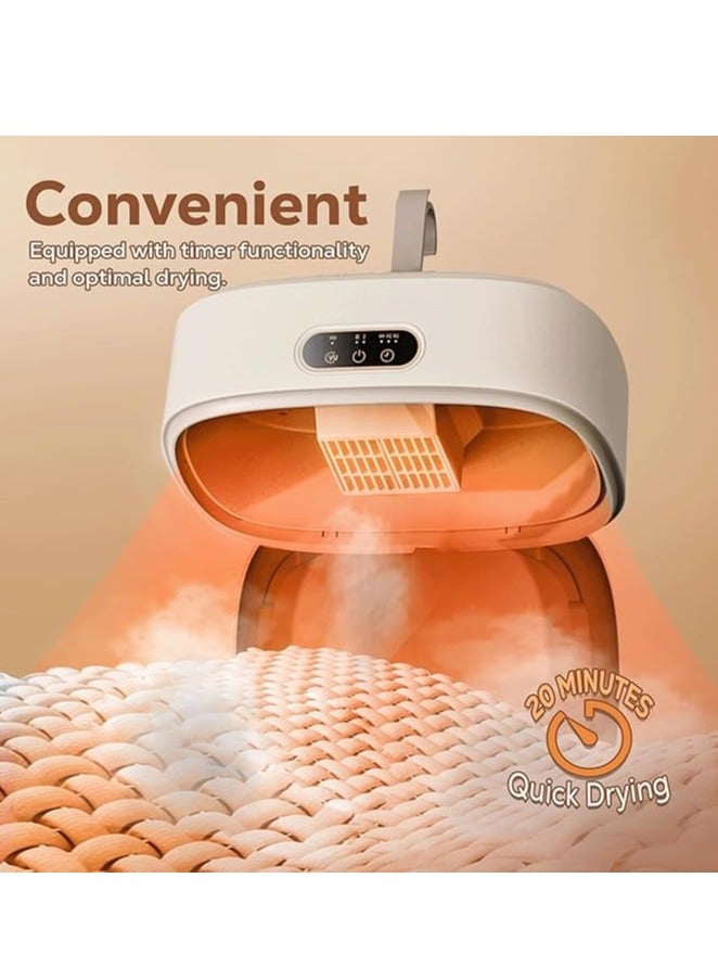 Portable Clothes Dryer - Portable Dryer for Apartment, RV, Travel - Premium Mini Dryer Machine for Light Clothes, Underwear, Baby Clothes - Quick and Easy to Use Small/Compact Dryer Machine - Image 3