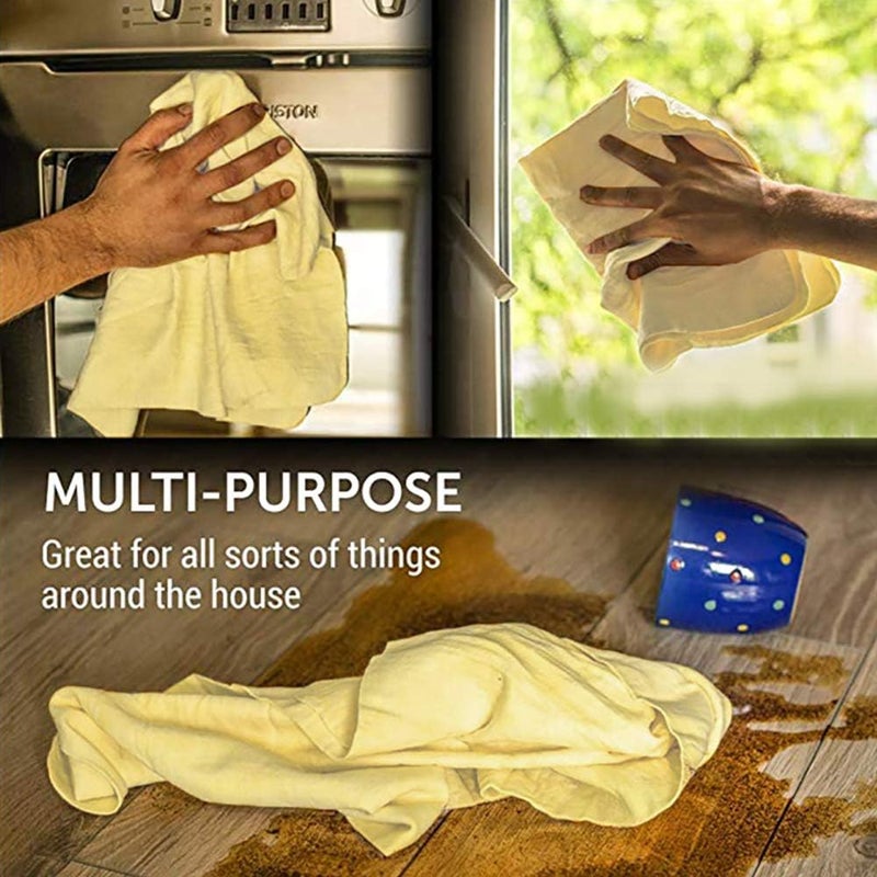 Ayvicco Premium Chamois Drying Cloth Car Drying Towel 26" x 15" Super Absorbent Fast Drying Chamois Environmental and Durable Car Wash Cloth Accessory - Yellow - Image 2
