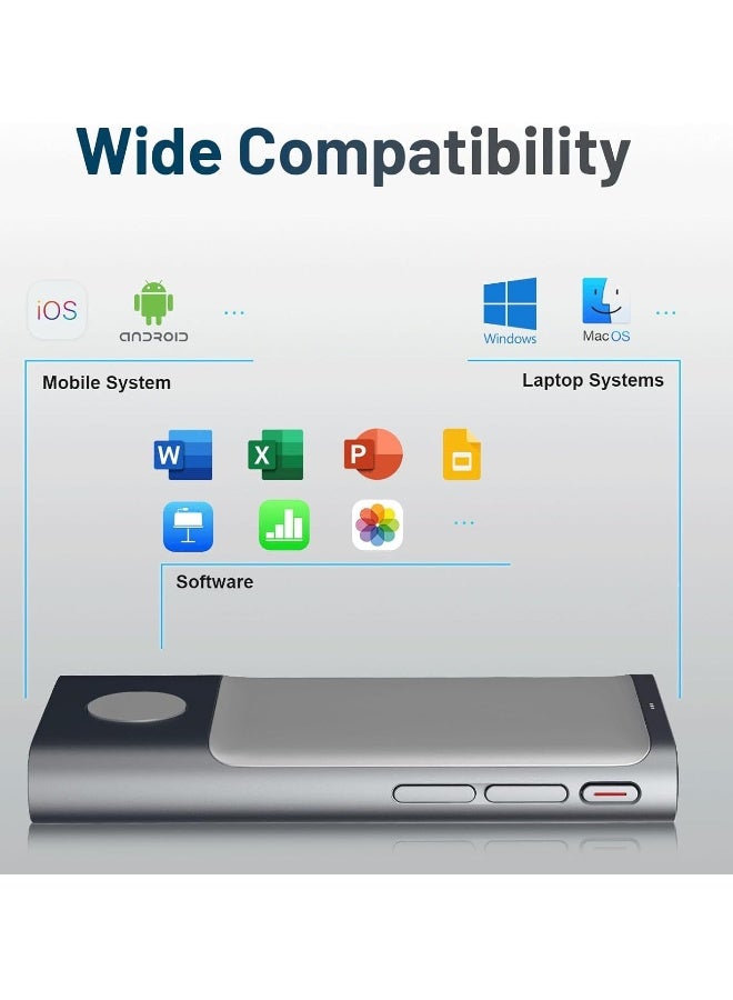 Wireless Bluetooth Presenter Answer with Red Light Presentation Remote Control for Mac, Windows, iPad OS, and Android, Deep Space Gray - Image 5