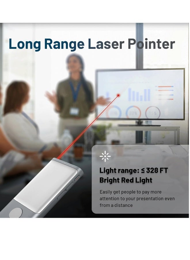 Wireless Bluetooth Presenter Answer with Red Light Presentation Remote Control for Mac, Windows, iPad OS, and Android, Deep Space Gray - Image 3