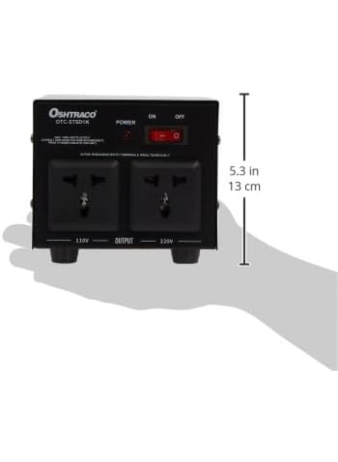 Oshtraco 1000W Fuse Protected Universal Plug Step Up and Step Down Voltage Transformer - Image 5
