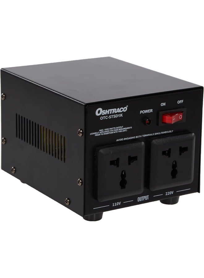 Oshtraco 1000W Fuse Protected Universal Plug Step Up and Step Down Voltage Transformer - Image 1