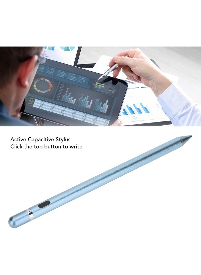 Lacoz 2-in-1 Active Stylus Pen for iOS and Android Touch Screens Rechargeable and Precise Copper Fine Tip Compatible with Mobiles Tablets and Laptops Blue - Image 4