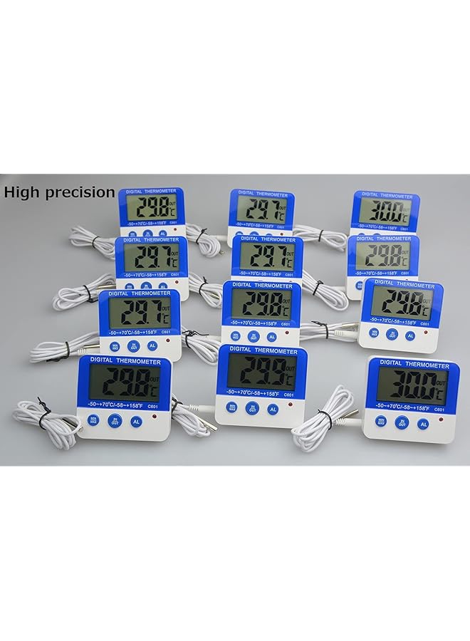 erorex Refrigerator Freezer Thermometers With Max Min Memory With High And Low Temperature Alarm Settings With Led Indicator And Magnet For Kitchen Home Restaurants 2 Pcs - Image 5