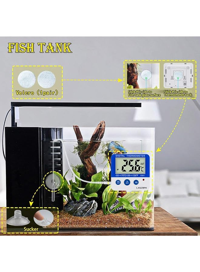 erorex Refrigerator Freezer Thermometers With Max Min Memory With High And Low Temperature Alarm Settings With Led Indicator And Magnet For Kitchen Home Restaurants 2 Pcs - Image 4