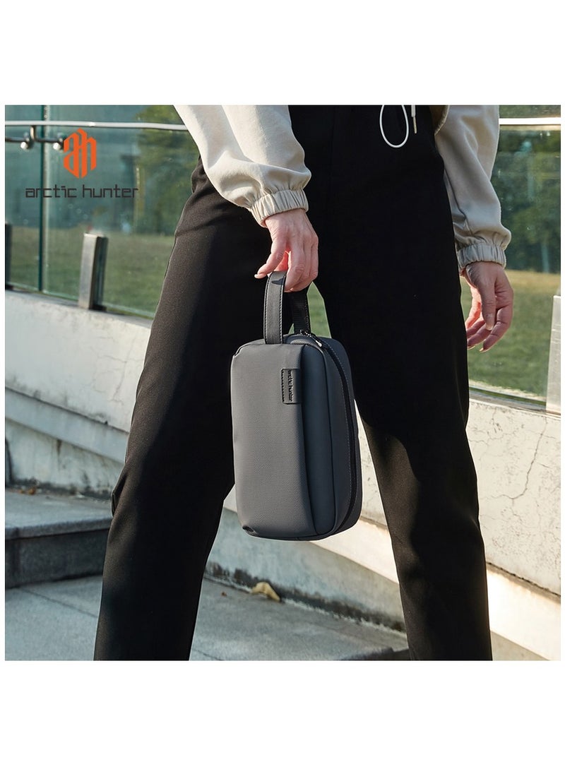 ARCTIC HUNTER - Unisex Handbag Durable Premium Water Resistant Carry All Bag with Pockets for Men in Daily Use K00580 Grey - Image 1