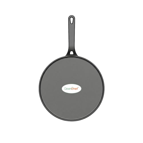 Greenchef Pre-Seasoned Cast Iron Zesto Doasa Tawa 28 cm | Pre-Seasoned with 100% Vegetable Oil | Naturally Nonstick | High Pressure Casting | High Strength | Bring Back Nostalgic Taste | Toxin-Free - Image 1