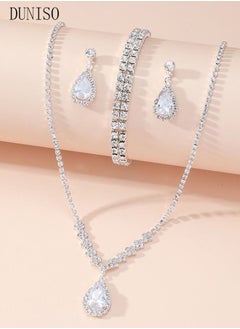 4Pcs Clutch Bag Rhinestone Jewelry Set with Necklace Earrings Bracelets Rhinestone Purse Bag Evening Bag Wedding Bridal Bridesmaid Costume Jewelry Set for Women and Girls Dress Accessories - pzsku/Z9808D4DAB57F8BA85A79Z/45/_/1691633296/8c501357-4c19-40ab-aacf-fe5170c9bc3c