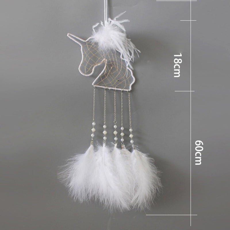 Dream Catcher Hanging Decoration with Light Wall Hanging Pendant for Room Cute Boho Room Decor Accent All-Match - Image 2