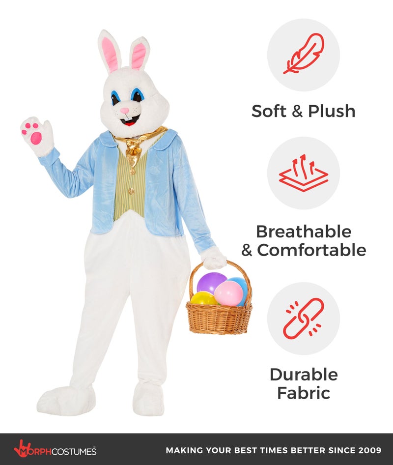Morph Deluxe Easter Bunny Costume Adult, Bunny Suit, Easter Costumes for Adults, Rabbit Costume Adult, Large - Image 4