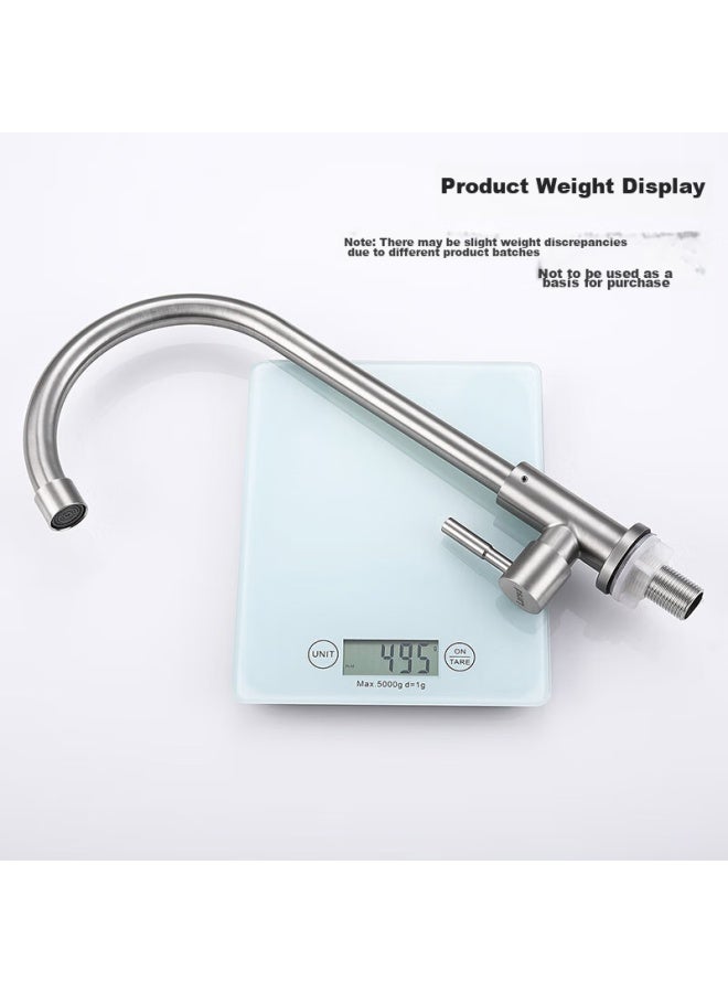 Larsd Kitchen Faucet, 304 Stainless Steel Single Cold Sink Faucet, Laundry Sink Mop Sink Faucet Ld-08 - Image 5