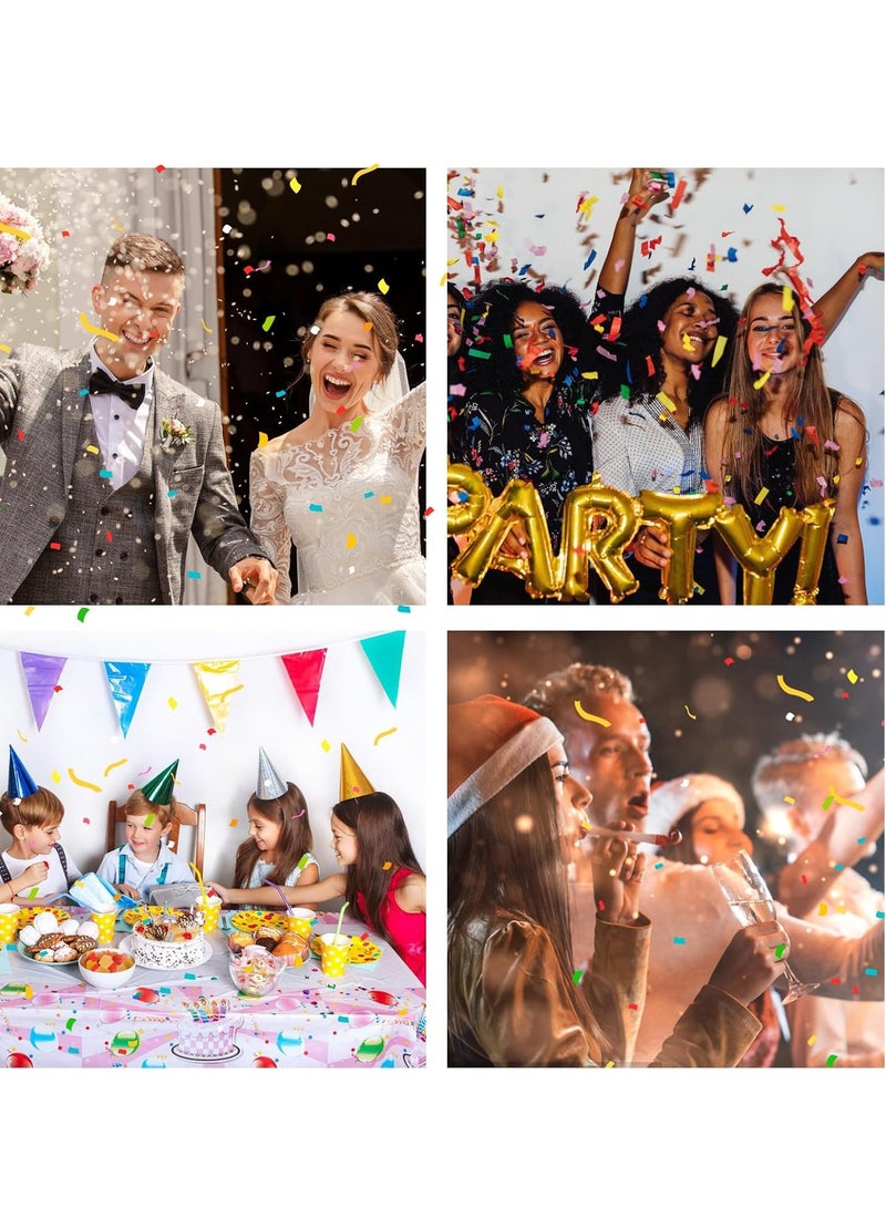 4pcs Multicolor Confetti Cannons, Biodegradable Confetti Cannon for Wedding Birthday Christmas Baby Shower Party Supplies  - Image 3