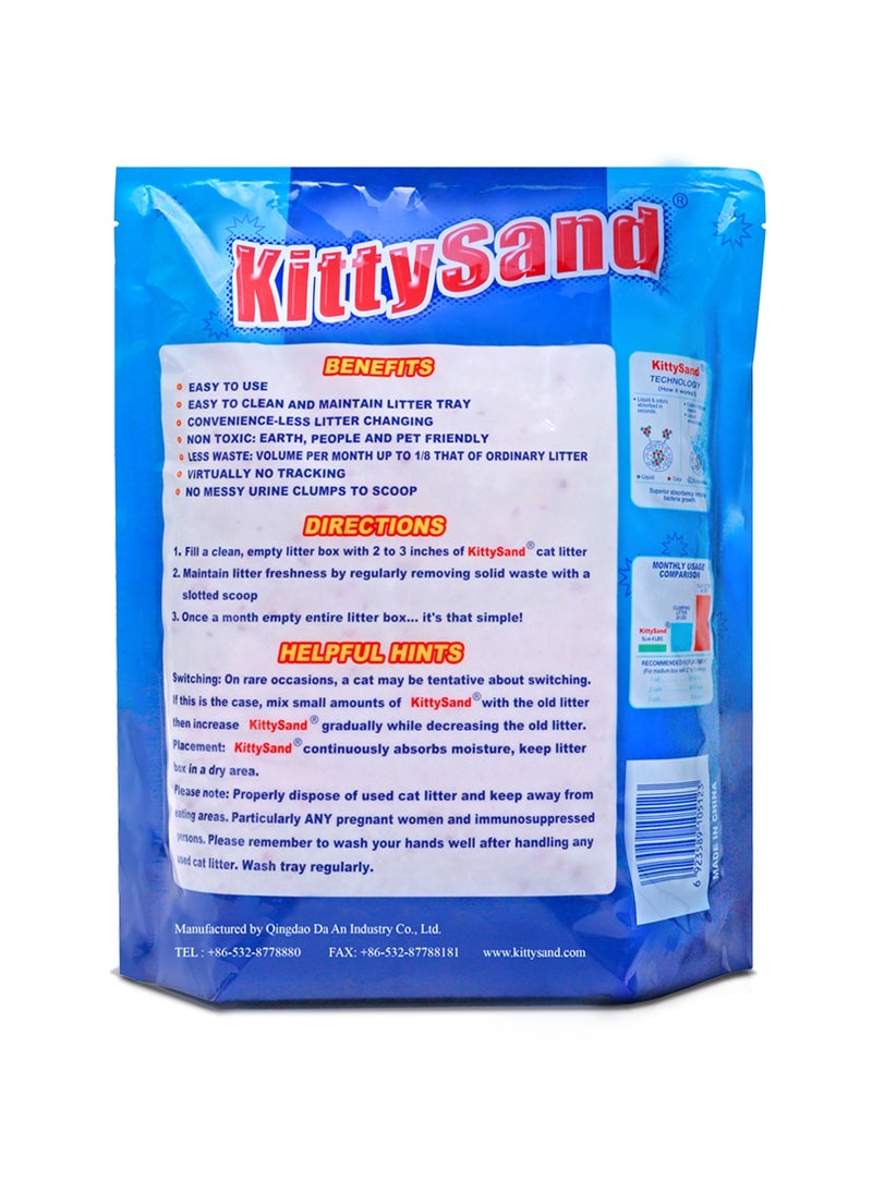 Kitty Sand - 100% Natural, Lavender Scented Silica Crystal Premium Quality Cat Litter 3.8L - Pack of 4 - Image 1