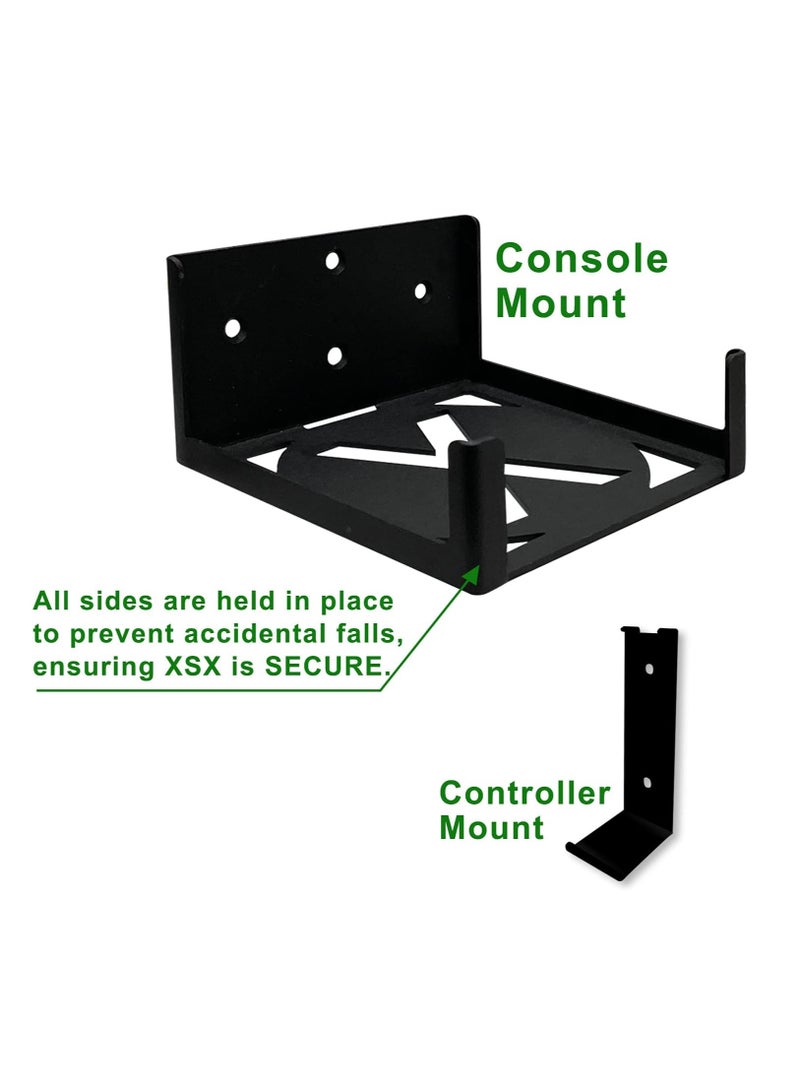 Wall mounts for the Xbox Series X (mount the console and controller on the wall near or behind the TV, power on left/right), wall mounts for the XSX - Image 2