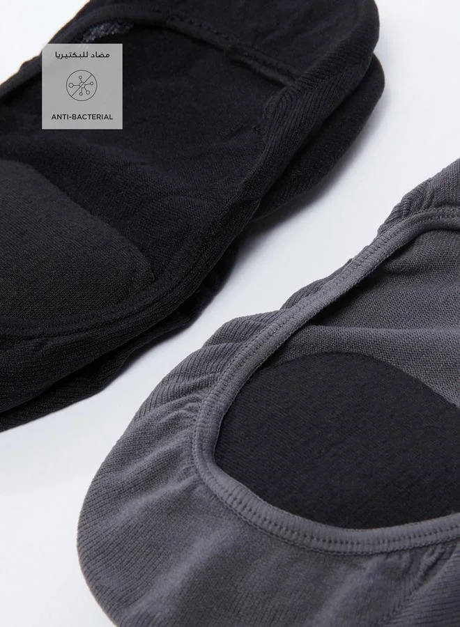سبلاش فيڤ Set of 2 - Ribbed No Show Socks