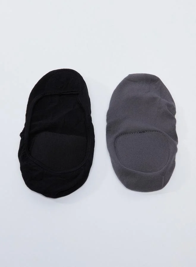 سبلاش فيڤ Set of 2 - Ribbed No Show Socks