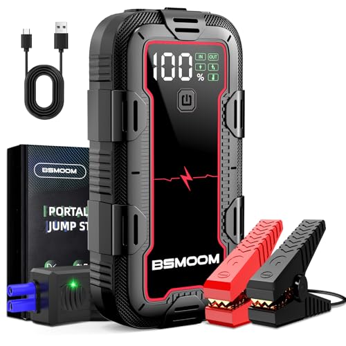 BSMOOM Car Jump Starter, 3000A Battery Jump Starter Portable(for 7.0L Gas or 5.5L Diesel Engine), 12V Car Battery Jump Starter,Jump Start Battery Pack with Jumper Cables, LED Light, USB QC3.0 - Image 1