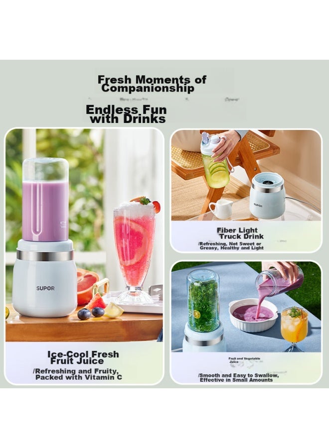 Supor Juicer, Home Portable Small Juicing Cup, Multifunctional Rice Paste Maker, Easy-to Juice Cup, Vegetable And Fruit Machine, Light Pressure Fresh Juicing Machine Tje18 - Image 5