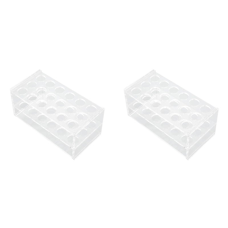 Acrylic Test Tube Holder Rack For 17mm Tubes Holds 18 Kitchen Storage - Image 2