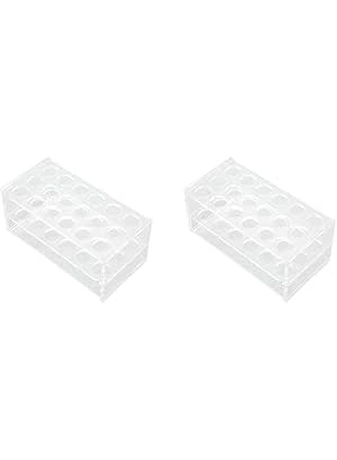 Acrylic Test Tube Holder Rack For 17mm Tubes Holds 18 Kitchen Storage - Image 1