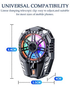 DUNISO Phone Cooler for Live Streaming and Gaming, Fast Phone Cooling Fan with Adjustable 3 Gear Wind Speed and Magnetic, Fit All Types of iPhone Android Smartphones  - Image 4